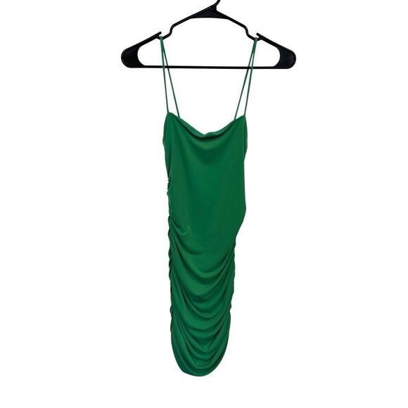 Ruched Green Dress - Picture 2 of 5